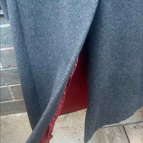 Moores Men’s Cashmere Wool Long Coat Gray Size 42T Lanificio Vallombroso Fabric - Picture 5 of 14